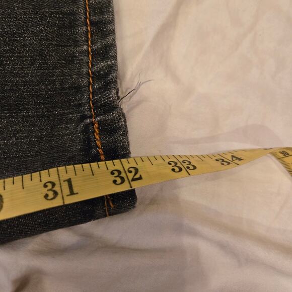FUBU The Collection Size 36x32 Gray Denim Jeans Y2K Back Pocket Design *read* - Picture 12 of 16